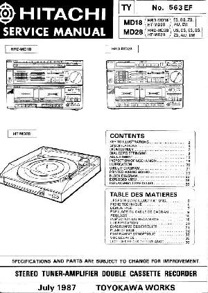 Сервисная инструкция HITACHI HRD-MD18 ― Manual-Shop.ru