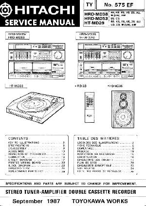 Сервисная инструкция HITACHI HRD-MD38, HRD-MD53, HT-MD28 ― Manual-Shop.ru