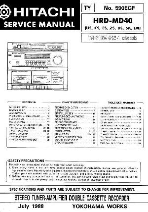 Сервисная инструкция Hitachi HRD-MD40 ― Manual-Shop.ru