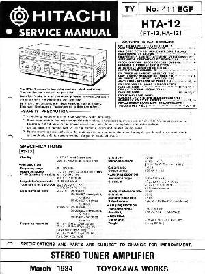 Сервисная инструкция Hitachi HTA-12 ― Manual-Shop.ru