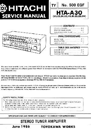 Сервисная инструкция HITACHI HTA-A30 ― Manual-Shop.ru