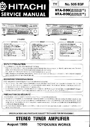 Сервисная инструкция HITACHI HTA-D30, HTA-D50 ― Manual-Shop.ru