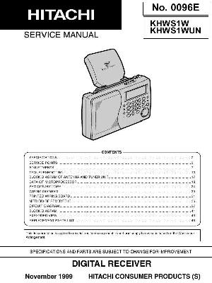 Сервисная инструкция Hitachi KHWS1W ― Manual-Shop.ru