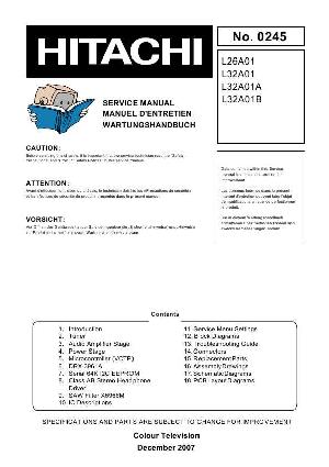 Service manual Hitachi L26A01, L32A01 ― Manual-Shop.ru