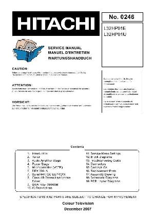 Сервисная инструкция Hitachi L32HP01E ― Manual-Shop.ru