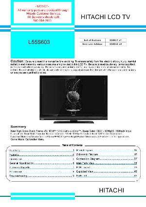 Сервисная инструкция Hitachi L55S603 ― Manual-Shop.ru