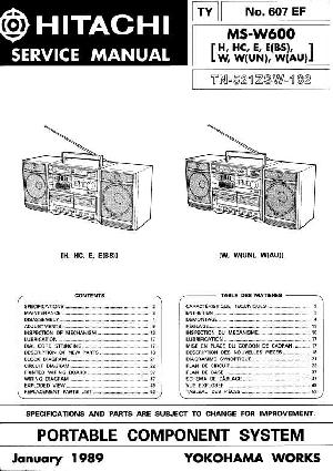 Сервисная инструкция HITACHI MS-W600 ― Manual-Shop.ru