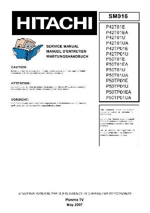 Сервисная инструкция Hitachi P50T01E ― Manual-Shop.ru
