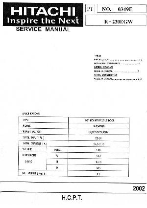 Сервисная инструкция Hitachi R-230EGW ― Manual-Shop.ru