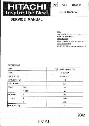 Сервисная инструкция Hitachi R-350AS9W  ― Manual-Shop.ru