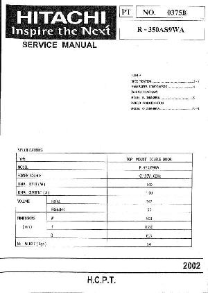 Сервисная инструкция Hitachi R-350AS9WA ― Manual-Shop.ru