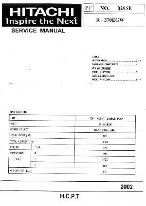 Сервисная инструкция Hitachi R-370EGW ― Manual-Shop.ru