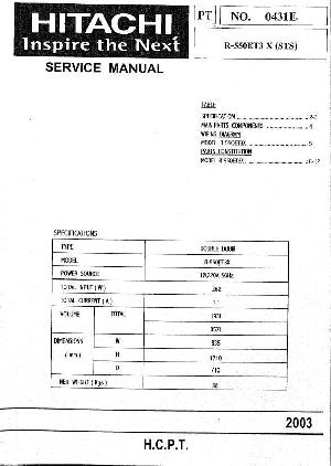 Сервисная инструкция Hitachi R-550ET3X(STS) ― Manual-Shop.ru