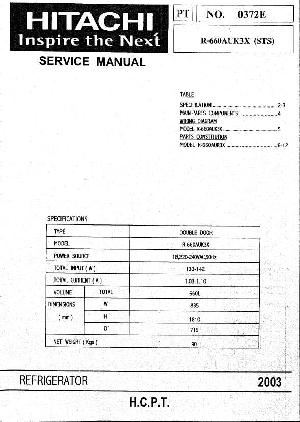 Сервисная инструкция Hitachi R-660AUK3X(STS) ― Manual-Shop.ru