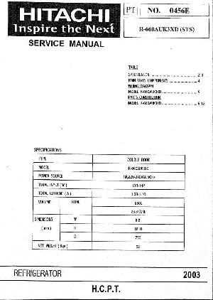 Сервисная инструкция Hitachi R-660AUK3XD(STS) ― Manual-Shop.ru