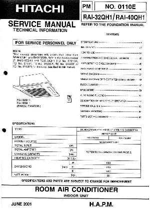 Сервисная инструкция Hitachi RAI-32QH1, RAI-40QH1 ― Manual-Shop.ru