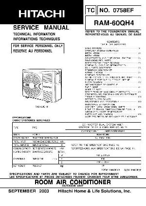 Сервисная инструкция Hitachi RAM-60QH4 ― Manual-Shop.ru