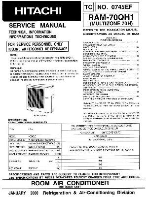 Сервисная инструкция Hitachi RAM-70QH1 ― Manual-Shop.ru