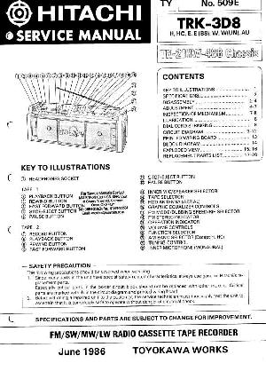 Сервисная инструкция Hitachi TRK-3D8 ― Manual-Shop.ru