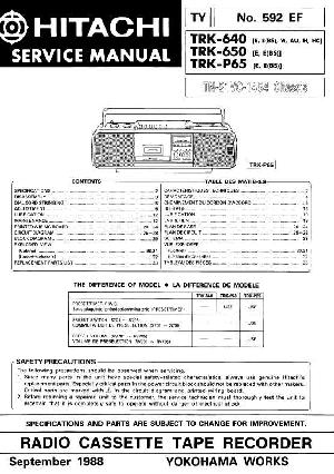 Сервисная инструкция HITACHI TRK-640, TRK-650, TRK-P65 ― Manual-Shop.ru