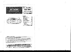 Сервисная инструкция Hitachi TRK-660 ― Manual-Shop.ru