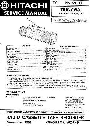 Сервисная инструкция HITACHI TRK-CW3 ― Manual-Shop.ru