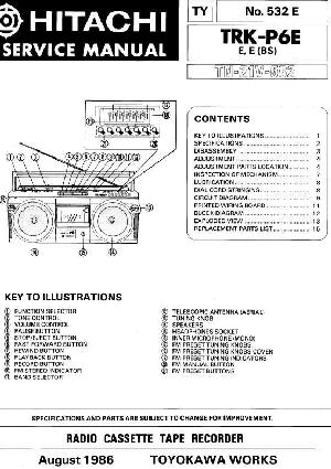 Сервисная инструкция HITACHI TRK-P6E ― Manual-Shop.ru
