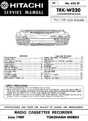 Сервисная инструкция HITACHI TRK-W220 ― Manual-Shop.ru