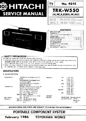 Сервисная инструкция HITACHI TRK-W550 ― Manual-Shop.ru