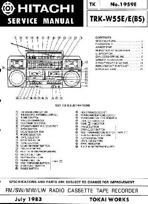 Сервисная инструкция HITACHI TRK-W55E ― Manual-Shop.ru