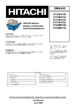 Сервисная инструкция Hitachi UT32MH70E, UT37MX70E, UT42MX70U ― Manual-Shop.ru