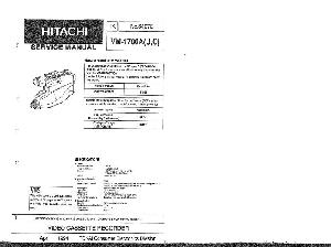 Сервисная инструкция Hitachi VM-1700A ― Manual-Shop.ru