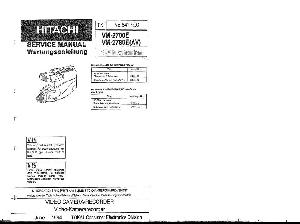Сервисная инструкция Hitachi VM-2700E, VM-2780E ― Manual-Shop.ru