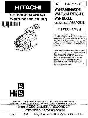 Сервисная инструкция Hitachi VM-E330E, VM-E535LE, VM-E635LE, VM-H630E, VM-H835LE ― Manual-Shop.ru