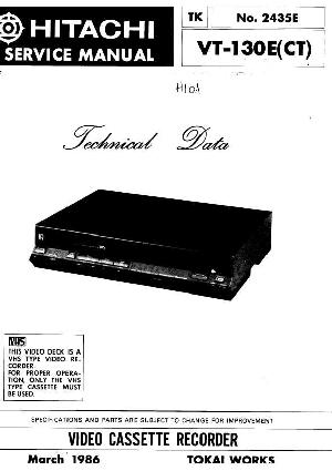 Сервисная инструкция HITACHI VT-130E ― Manual-Shop.ru