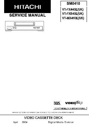 Сервисная инструкция Hitachi VT-FX440E, VT-FX540E, VT-MX410E ― Manual-Shop.ru