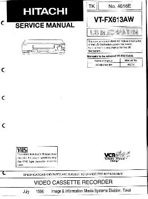 Сервисная инструкция Hitachi VT-FX613AW ― Manual-Shop.ru