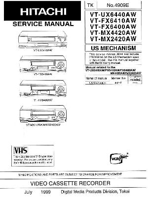 Сервисная инструкция Hitachi VT-FX6400, VT-FX6410, VT-MX2420, VT-MX4420, VT-UX6440 ― Manual-Shop.ru