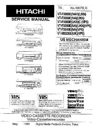 Сервисная инструкция Hitachi VT-FX840E, VT-FX850E, VT-FX860E, VT-FX880, VT-MX835E ― Manual-Shop.ru