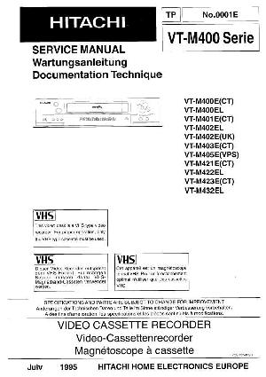 Сервисная инструкция Hitachi VT-M400-SERIES ― Manual-Shop.ru