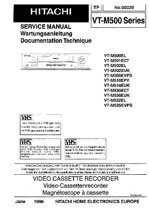 Сервисная инструкция Hitachi VT-M500-SERIES ― Manual-Shop.ru