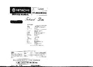 Сервисная инструкция HITACHI VT-M830E ― Manual-Shop.ru
