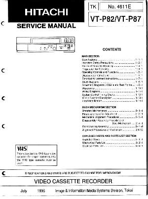 Сервисная инструкция Hitachi VT-P82, P87 ― Manual-Shop.ru