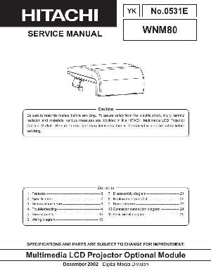 Сервисная инструкция Hitachi WN-M80 ― Manual-Shop.ru