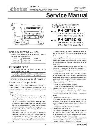 Сервисная инструкция Clarion PH-2679CF-CG ― Manual-Shop.ru