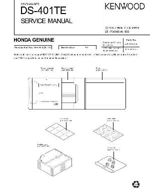 Сервисная инструкция HONDA Kenwood DS-401TE ― Manual-Shop.ru
