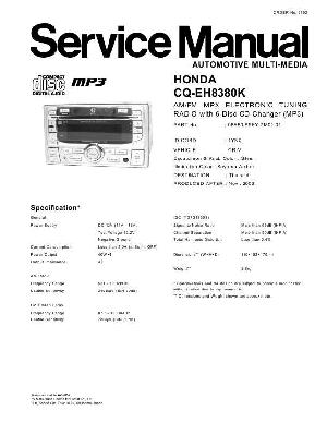 Service manual PANASONIC CQ-EH8380K ― Manual-Shop.ru