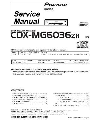 Service manual Pioneer CDX-MG6036ZH ― Manual-Shop.ru