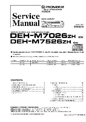 Сервисная инструкция Pioneer DEH-M7026ZH ― Manual-Shop.ru