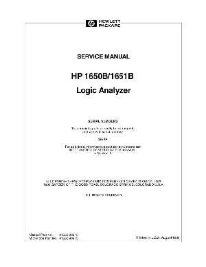 Сервисная инструкция HP (Agilent) 1650B 1651B LOGIC ANALYZER ― Manual-Shop.ru